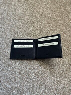 Black Leather Card Holder Wallet